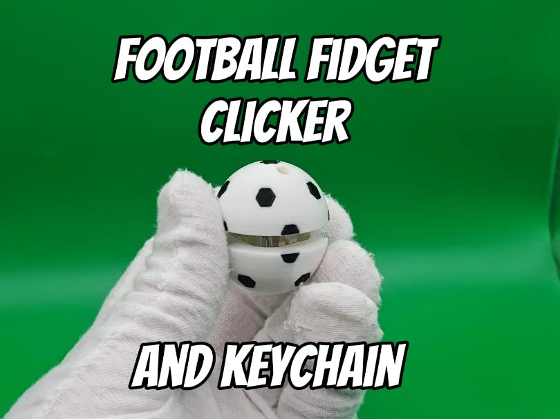 Football Fidget Clicker Keychain